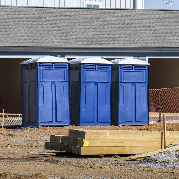 Heavy-duty construction site porta potty in Spartanburg, South Carolina